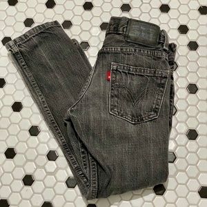 Vintage Levi’s black denim straight leg jean